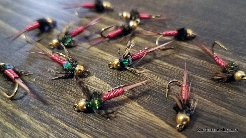 Red Copper John Nymph Trout Flies