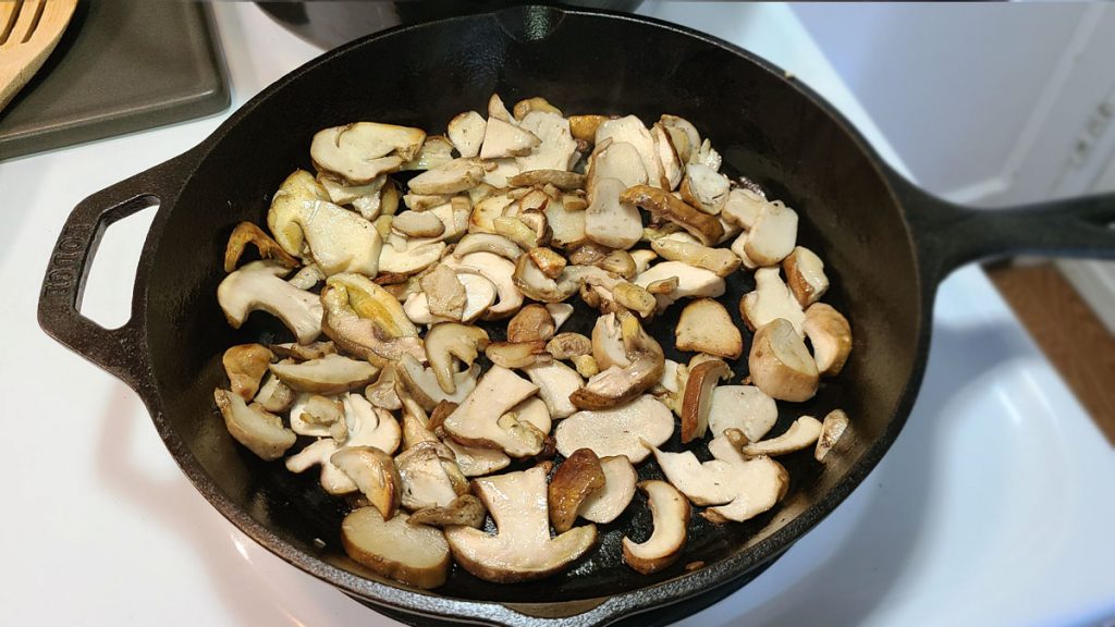 Foraged Porcinis in a Lodge Cast Iron