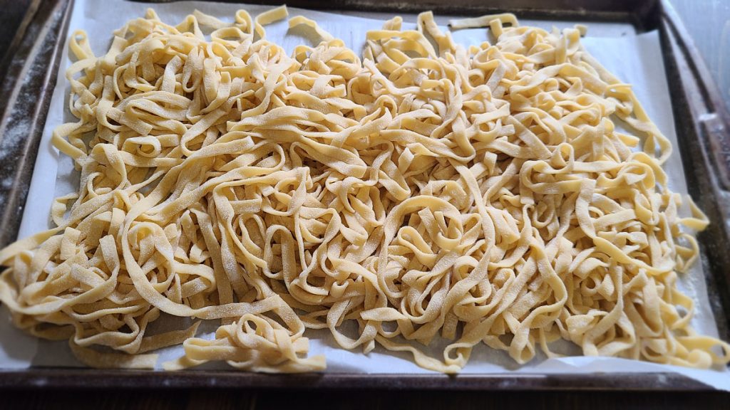 Freshly Made Fettuccini Pasta