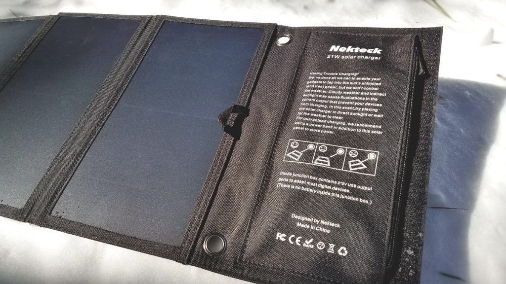 Nekteck 21w Solar Charger Unfolded